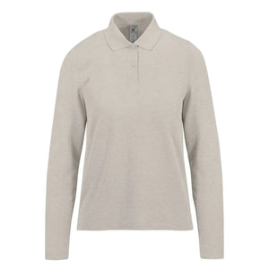 Polo 210 maniche lunghe Donna heather grey fog / XS - personalizzabile con logo