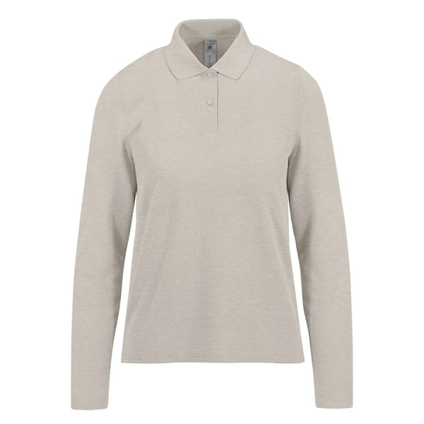 Polo 210 maniche lunghe Donna heather grey fog / XS - personalizzabile con logo