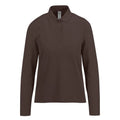 Polo 210 maniche lunghe Donna marrone / XS - personalizzabile con logo