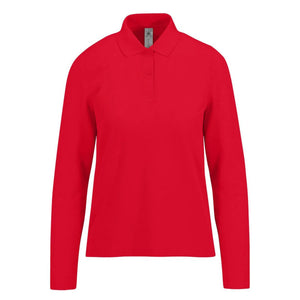 Polo 210 maniche lunghe Donna red / XS - personalizzabile con logo
