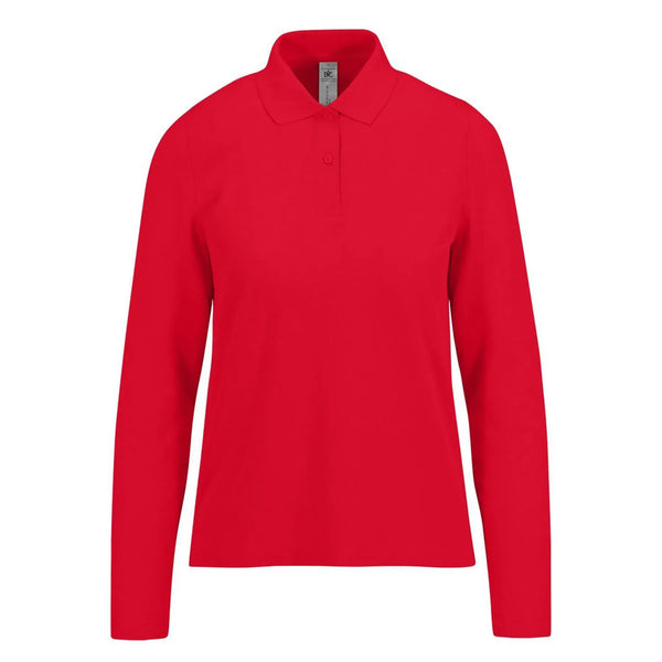 Polo 210 maniche lunghe Donna red / XS - personalizzabile con logo