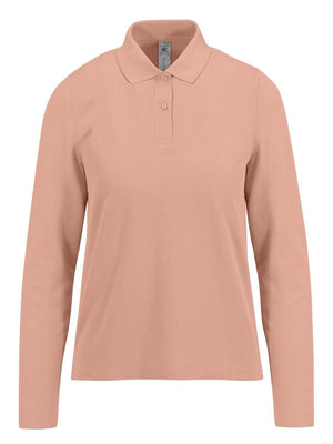 Polo 210 maniche lunghe Donna rosa / L - personalizzabile con logo