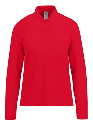 Polo 210 maniche lunghe Donna rosso / L - personalizzabile con logo