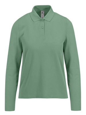 Polo 210 maniche lunghe Donna verde / L - personalizzabile con logo