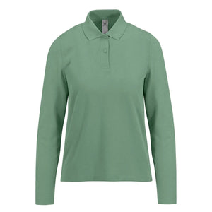 Polo 210 maniche lunghe Donna verde / XS - personalizzabile con logo