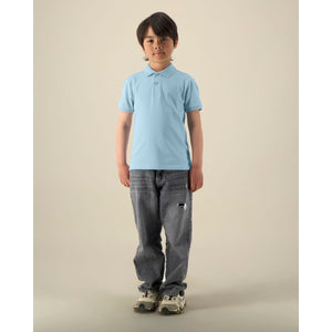 Polo Bambino Iconic Mini Sprinter azzurro / 5-6/110-116cm - personalizzabile con logo