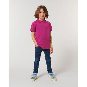 Polo Bambino Iconic Mini Sprinter orchid flower / 3-4/98-104cm - personalizzabile con logo