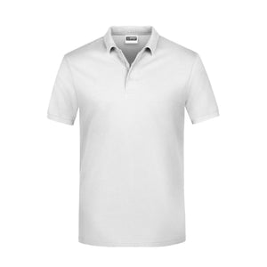 Polo Basic Man bianco / S - personalizzabile con logo