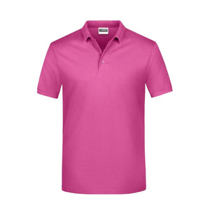 Polo Basic Man rosa / S - personalizzabile con logo