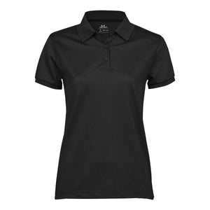 Polo  club donna nero / S - personalizzabile con logo