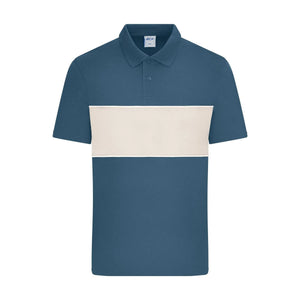 Polo colour-block UNISEX blu / XXS - personalizzabile con logo