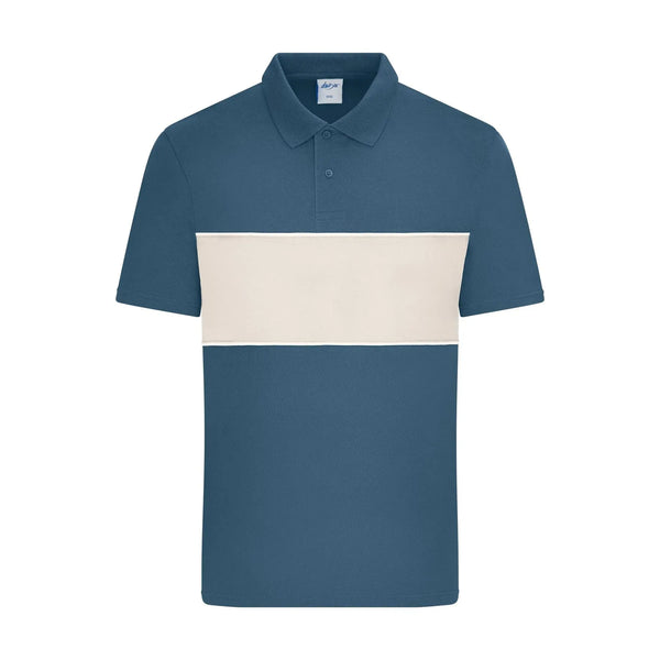Polo colour-block UNISEX blu / XXS - personalizzabile con logo