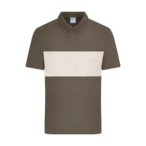 Polo colour-block UNISEX marrone / XXS - personalizzabile con logo
