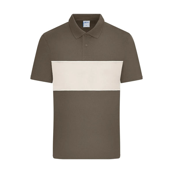 Polo colour-block UNISEX marrone / XXS - personalizzabile con logo