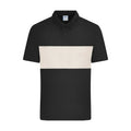 Polo colour-block UNISEX nero / XXS - personalizzabile con logo