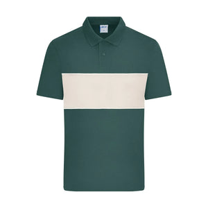 Polo colour-block UNISEX verde / XXS - personalizzabile con logo