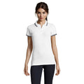 Polo  Donna Pasadena 200G Bianco/Navy / S - personalizzabile con logo
