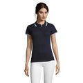 Polo  Donna Pasadena 200G Marina Francese/bianco / S - personalizzabile con logo