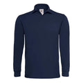 Polo Heavymill Manica Lunga blu / S - personalizzabile con logo