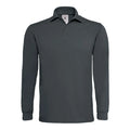 Polo Heavymill Manica Lunga grigio / S - personalizzabile con logo
