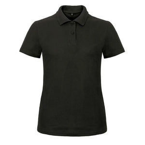 Polo ID.001 Donna nero / XS - personalizzabile con logo