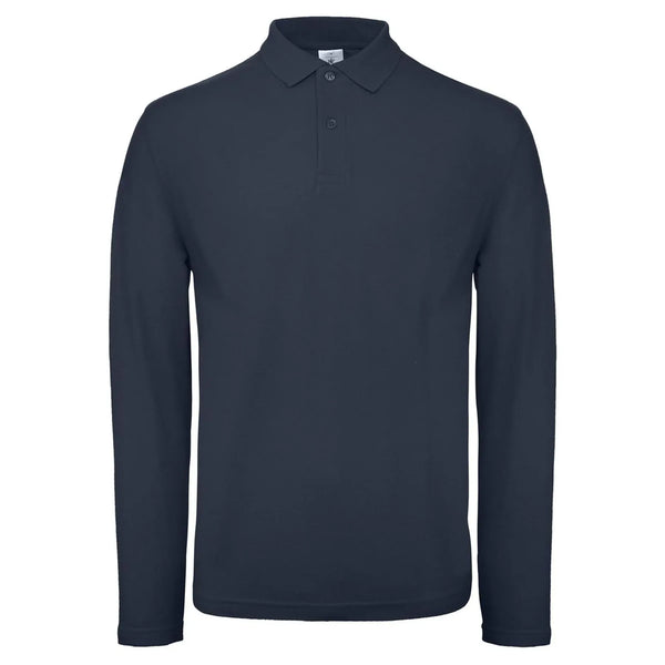 Polo ID.001 Manica Lunga blu / XS - personalizzabile con logo