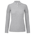 Polo ID.001 Manica Lunga Donna grigio / XS - personalizzabile con logo