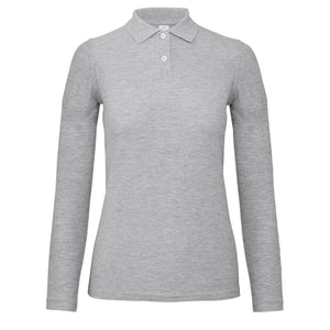Polo ID.001 Manica Lunga Donna grigio / XS - personalizzabile con logo