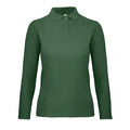 Polo ID.001 Manica Lunga Donna verde / XS - personalizzabile con logo