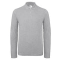 Polo ID.001 Manica Lunga grigio / XS - personalizzabile con logo