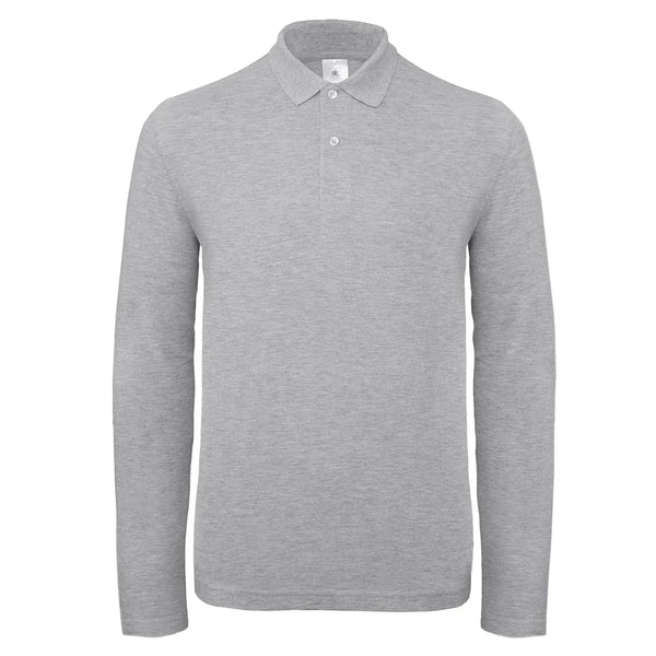 Polo ID.001 Manica Lunga grigio / XS - personalizzabile con logo
