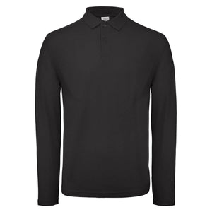 Polo ID.001 Manica Lunga nero / XS - personalizzabile con logo