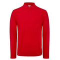 Polo ID.001 Manica Lunga rosso / XS - personalizzabile con logo