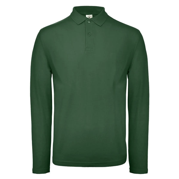 Polo ID.001 Manica Lunga verde / XS - personalizzabile con logo