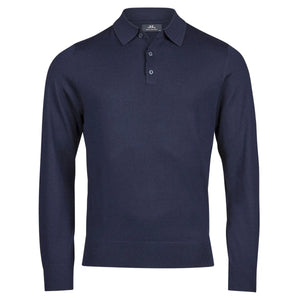Polo  Knit blu / S - personalizzabile con logo