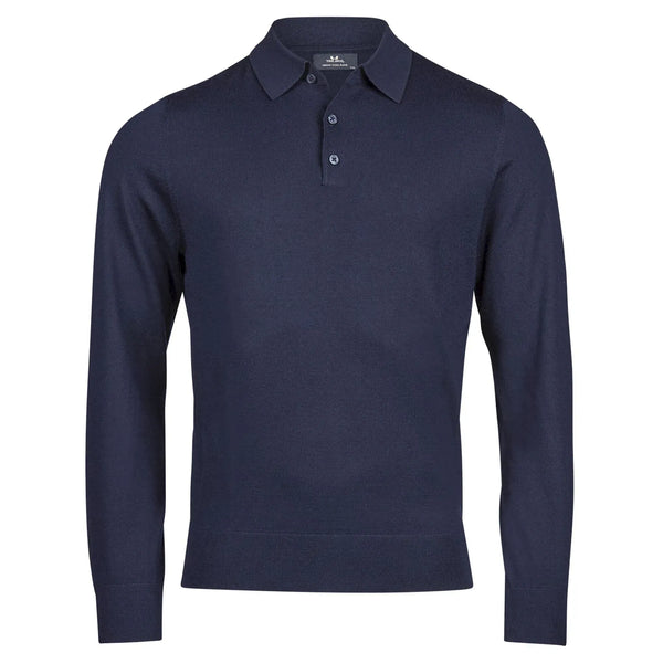 Polo  Knit blu / S - personalizzabile con logo