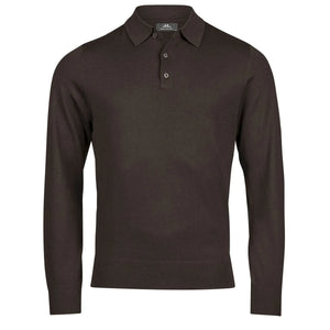 Polo  Knit marrone / S - personalizzabile con logo