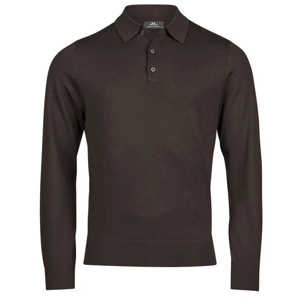 Polo  Knit marrone / S - personalizzabile con logo