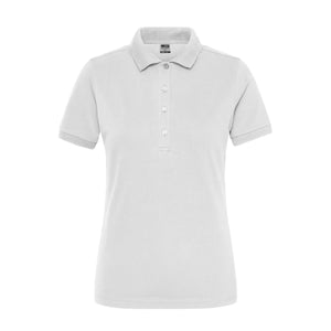 Polo Ladies Bio Stretch- Work - Solid bianco / XS - personalizzabile con logo