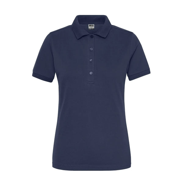 Polo Ladies Bio Stretch- Work - Solid blu / XS - personalizzabile con logo