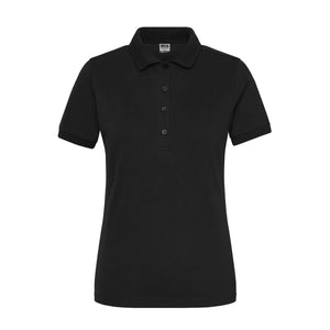 Polo Ladies Bio Stretch- Work - Solid nero / XS - personalizzabile con logo