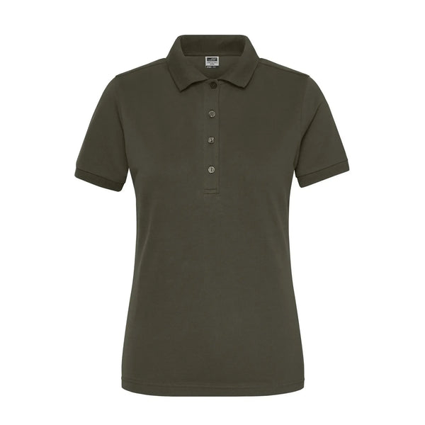 Polo Ladies Bio Stretch- Work - Solid olive / XS - personalizzabile con logo