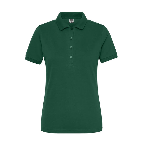 Polo Ladies Bio Stretch- Work - Solid verde / XS - personalizzabile con logo