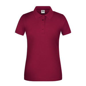 Polo Ladies Bio Workwear bordeaux / XS - personalizzabile con logo