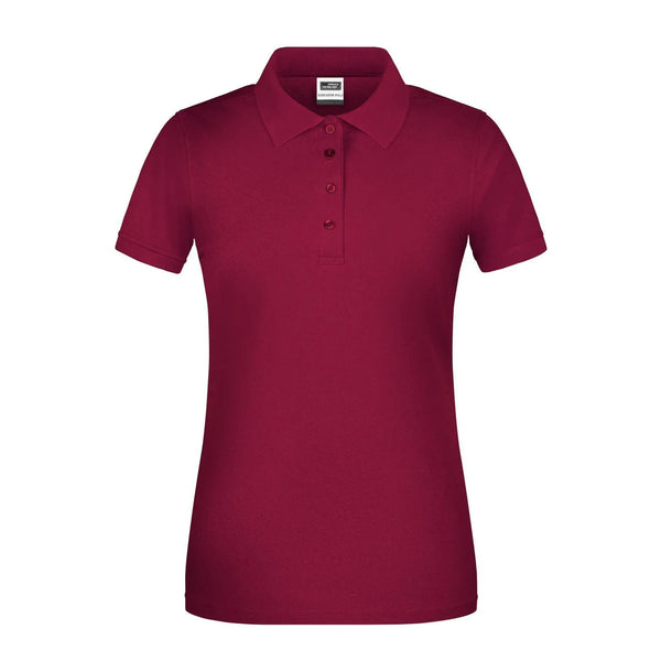 Polo Ladies Bio Workwear bordeaux / XS - personalizzabile con logo
