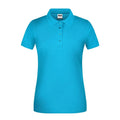 Polo Ladies Bio Workwear turquoise / XS - personalizzabile con logo