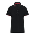 Polo Ladies black/white/red / XS - personalizzabile con logo