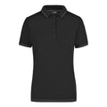 Polo Ladies Elastic nero / S - personalizzabile con logo