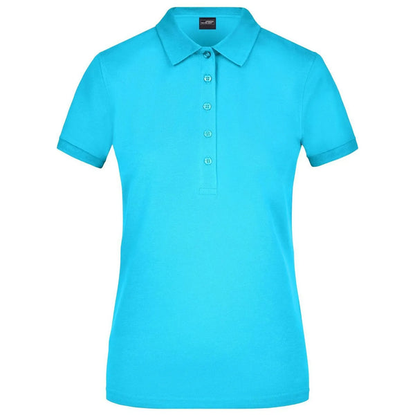 Polo Ladies Elastic Piqué azzurro / S - personalizzabile con logo