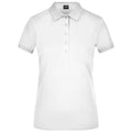 Polo Ladies Elastic Piqué bianco / S - personalizzabile con logo